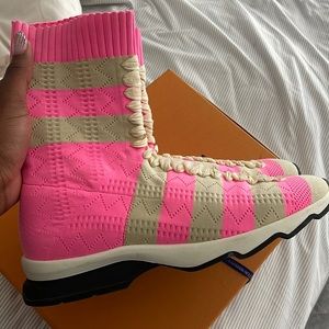 Slightly worn fendi sock sneakers